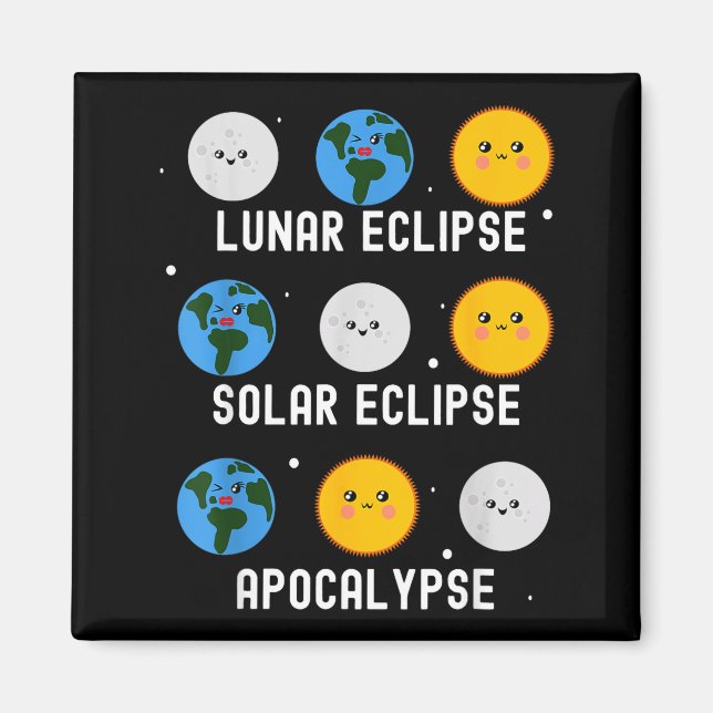 Imã Engraçado Para Eclipse Solar 04 08 24 (Frente)