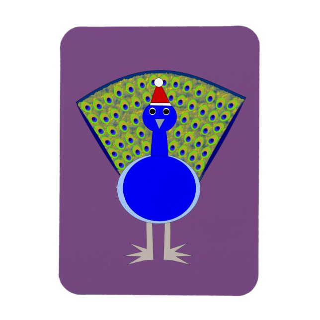 Ímã Engraçado Peacock de Natal (Vertical)