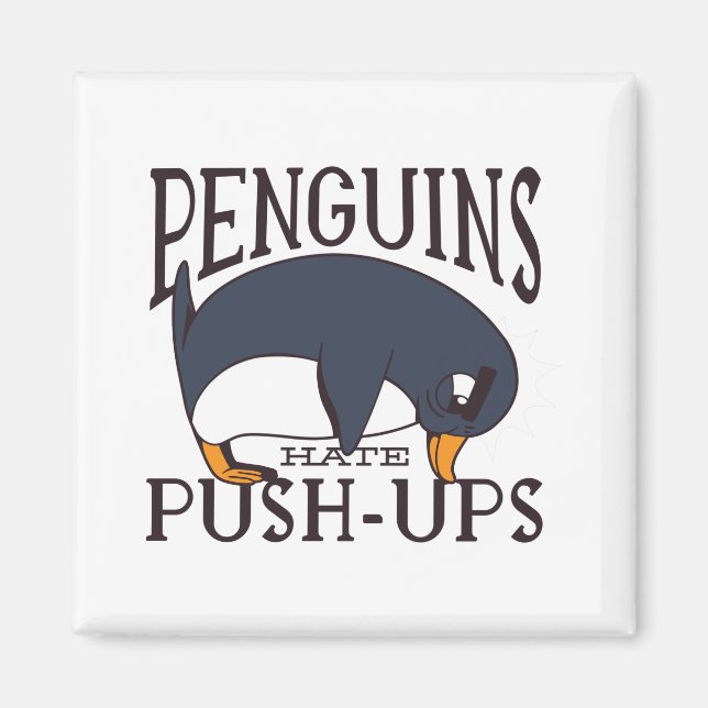 Imã Engraçado Penguin dizendo (Frente)