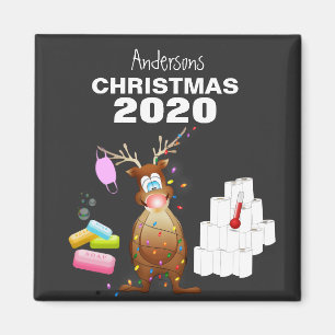 Imã Engraçado personalizado 2020 Covid Natal