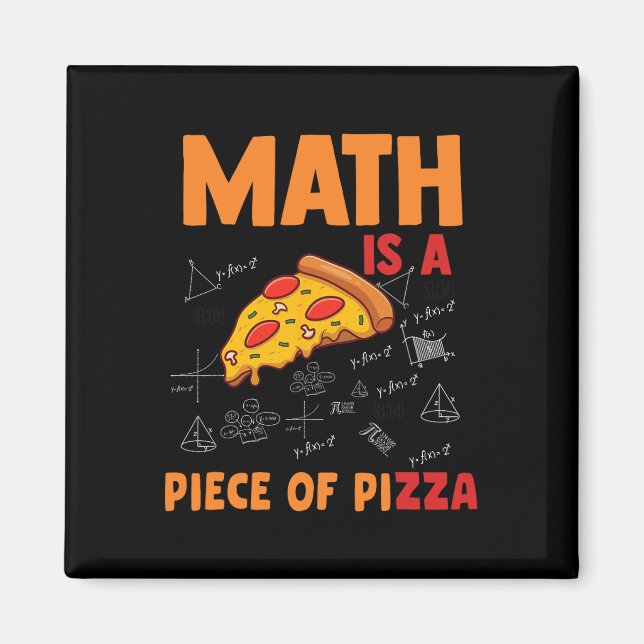 Imã Engraçado Pi Day Math É Uma Peça De Pizza Math E P (Frente)