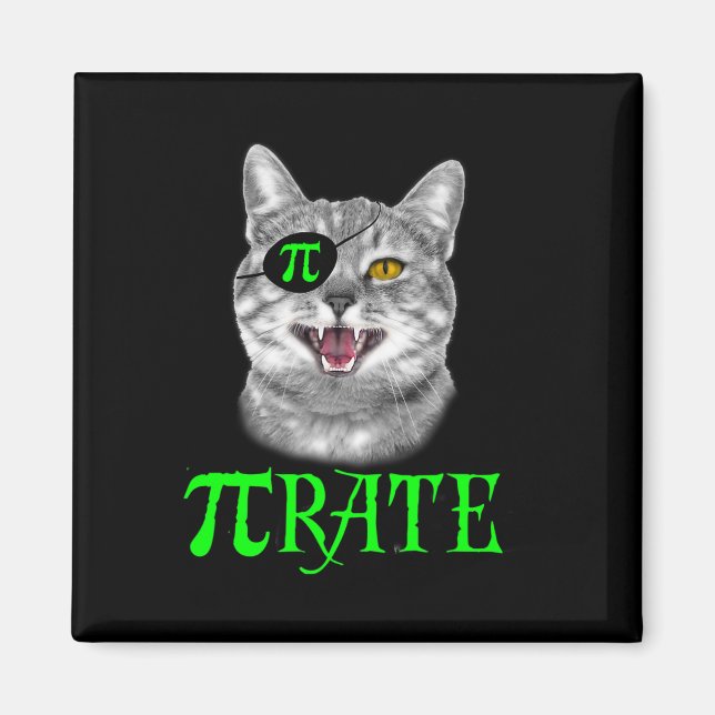 Imã Engraçado Pi Day Math Science Pirata (Frente)