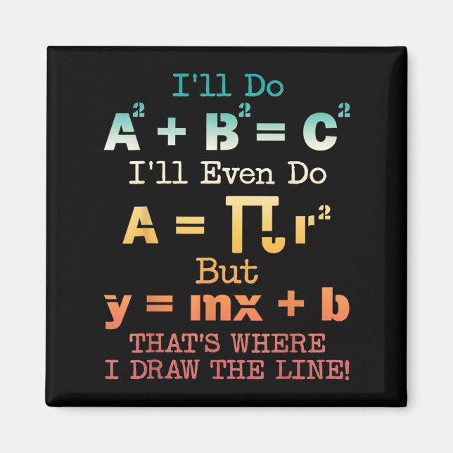Imã Engraçado Piada de professor de matemática Excelen (Frente)