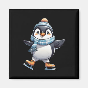 Imã Engraçado Pinguim-Pinguim-Caçador Figura Danc Skat