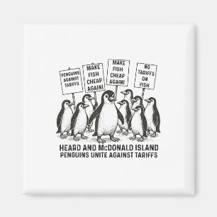Imã Engraçado Pinguins Contra Tarifas Heard Island Pen