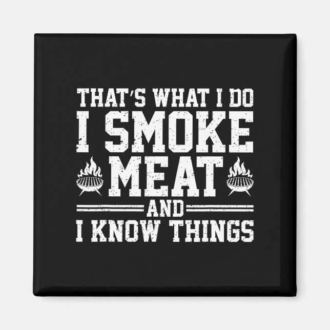 Imã Engraçado Pitmaster Eu Fumo Churrasco De Carne Fum (Frente)