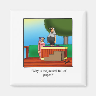 Imã Engraçado presente no desenho de vinho!