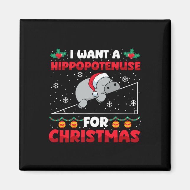 Imã Engraçado Professor de Matemática de Natal Hippopo (Frente)