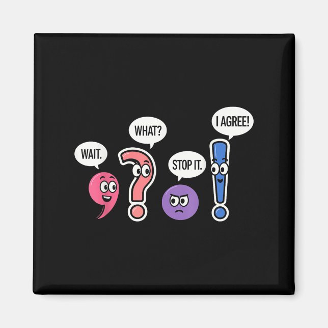 Imã Engraçado Professora De Gramática Esperem Que Para (Frente)