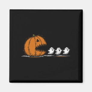 Imã Engraçado Pumpkin Buscando Ghost Vintage Halloween