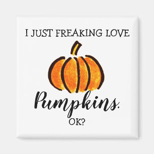 Imã Engraçado Pumpkin Love Fall Season