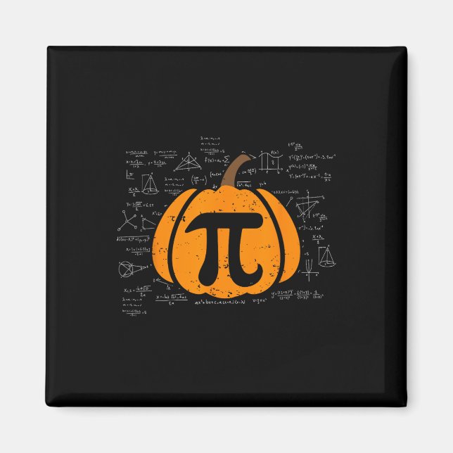 Imã Engraçado Pumpkin Pie Math Professora Halloween Th (Frente)