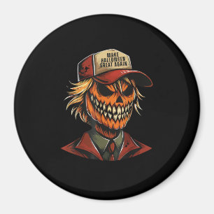 Imã Engraçado Pumpkin Pumpkin Skeleton Torna o Hallowe