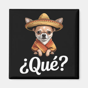 Imã Engraçado qué cético chihuahua sombrero dizendo Fu