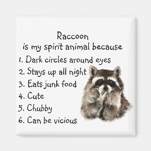 Imã Engraçado Racion Espírito Animal Humor Cuja Águ