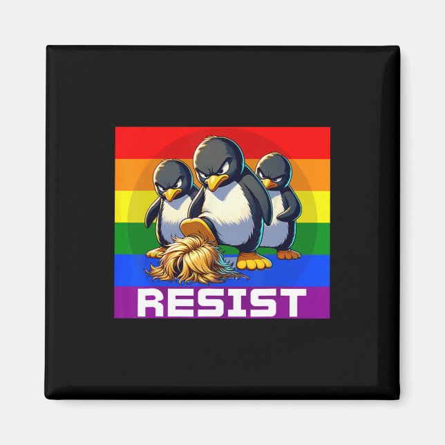 Imã Engraçado Resistir Tarifas Protesto Groovy Homens  (Frente)