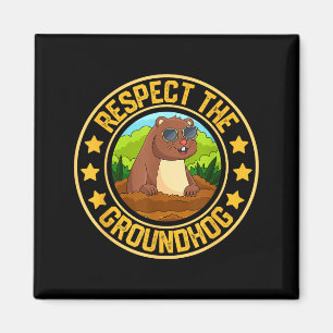 Imã Engraçado Respeite O Dia Do Groundhog Humor De Ani