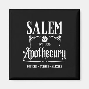 Imã Engraçado Salem Bruxas Machusets Apothecary Hallow