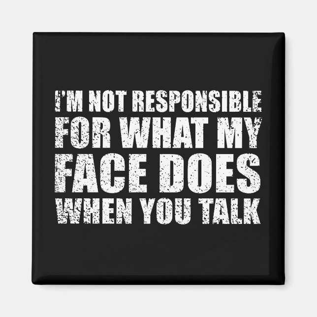 Imã Engraçado sarcástico cita humor sarcasmo introvert (Frente)