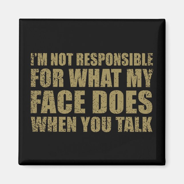 Imã Engraçado sarcástico cita humor sarcasmo introvert (Frente)