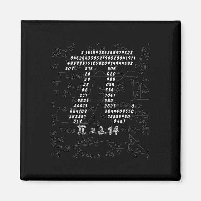 Imã Engraçado Símbolo Pi Design Para Março 14 Pi Dia 3 (Frente)