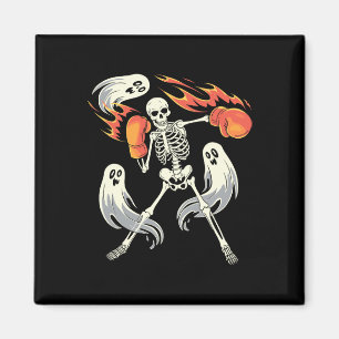 Imã Engraçado Skeleton Boxing Amantes do Dia das Bruxa