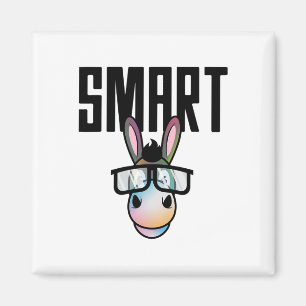 Imã Engraçado Smart Donkey Horseback, Dando Presente P