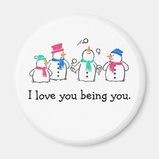 Imã Engraçado Snowmen