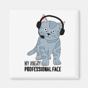 Imã Engraçado Sorrindo Gato Profissional Epic Sarcás