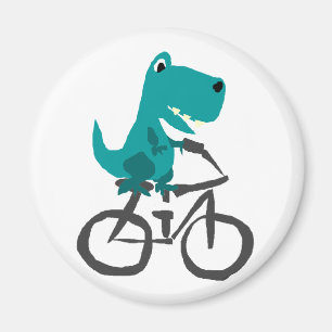 Imã Engraçado T-rex Caricatura de Dinossauro Andando