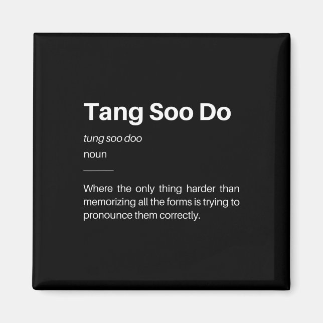 Imã Engraçado Tang Soo Do Definition Martits Karate S (Frente)