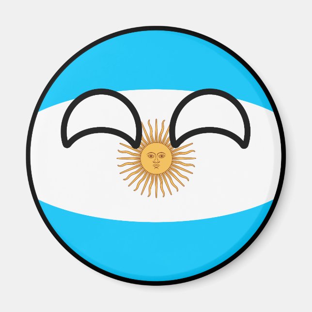 Imã Engraçado Tending Geeky Argentina Countryball (Frente)