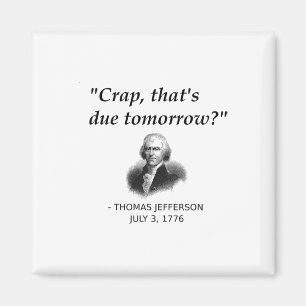 Imã Engraçado Thomas Jefferson Estudante de História d