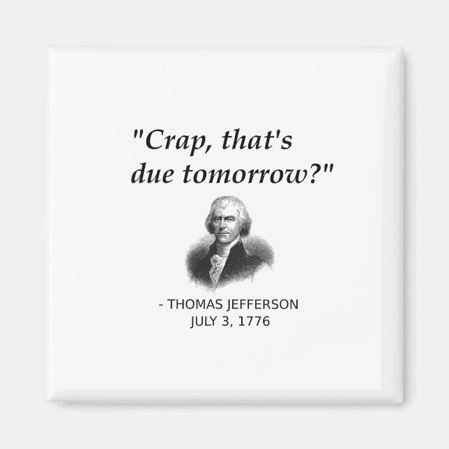 Imã Engraçado Thomas Jefferson Professor de História d (Frente)