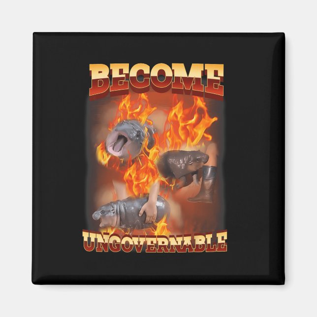 Imã Engraçado Torna-Se Incontrolável Moo Deng In Fire  (Frente)
