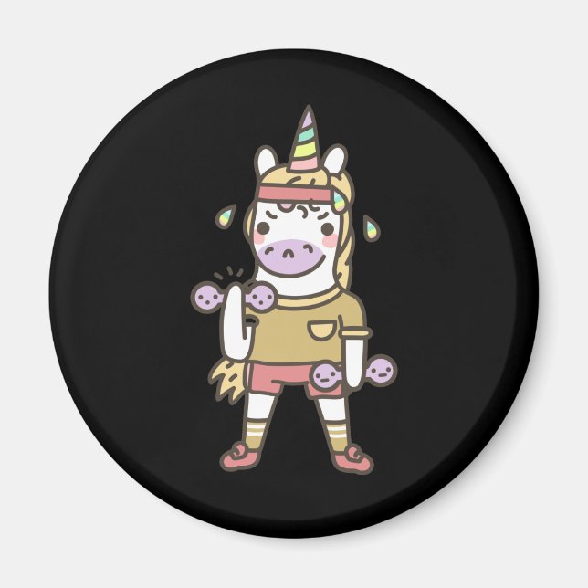 Imã Engraçado Trabalho Unicorn (Frente)