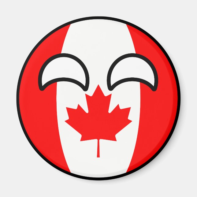 Imã Engraçado Trending Geeky Canadá Countryball (Frente)
