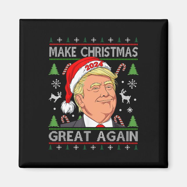 Imã Engraçado Trump 2024 Torne O Excelente De Natal No (Frente)
