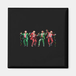 Imã Engraçado Trump Dance Papai Noel Natal