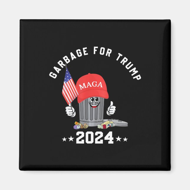 Imã Engraçado Trump Mega Garbage Can Personagem de des (Frente)