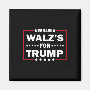 Imã Engraçado Trump Vance W's para Trump Nebraska Men