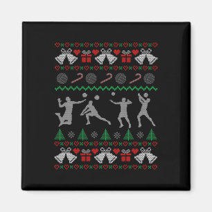 Imã Engraçado Ugly Xmas Voleibol Holida
