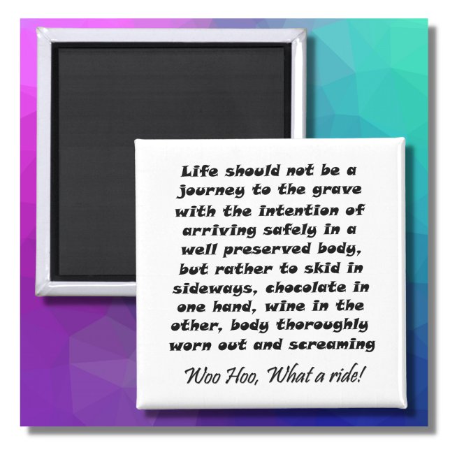 Imã Engraçado vinho cita piada presente de humor de an (A funny wine quote perfect to celebrate a birthday. Black and white simple typography cute magnet.)