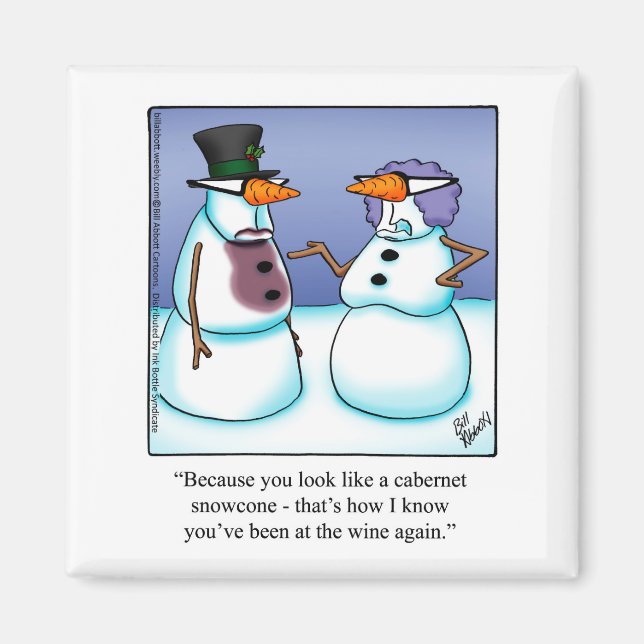 Imã Engraçado Vinho Humor Frigorífico Magnet (Frente)