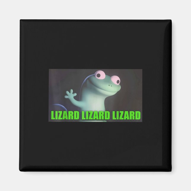 Imã Engraçado Weirdcore Lizard Lizard Lizard Meme Anim (Frente)