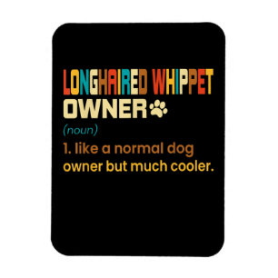 Ímã Engraçado Whippet Vintage Retro Dog Mãe Pai