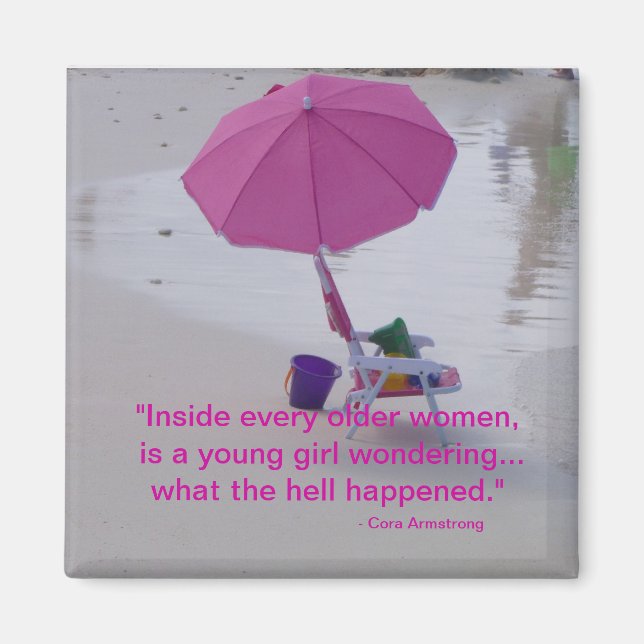 Imã Engraçados Amigos Magnets Mulheres Mais Velhas Hum (Frente)