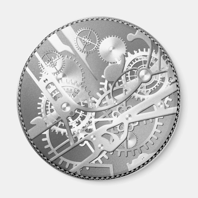 Imã Engrenagens de observação do steampunk do fígado (Frente)