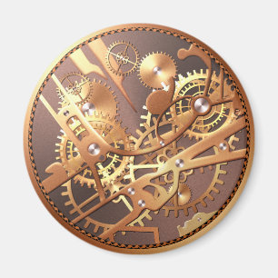 Imã engrenagens do relógio do steampunk