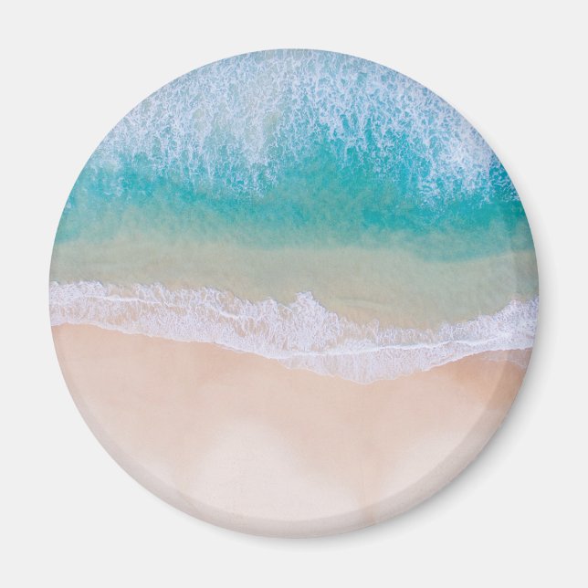 Imã Enjoy Summer Holidays waves of ocean blue (Frente)